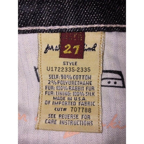 7 for all Mankind W30 Fur Cuffs Denim Capri - Picture 7 of 8